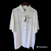 NWT Quicksilver Men's XL Rayon Embroidered Relaxed Fit Camp Shirt $64.00