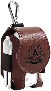 Personalized Golf Balls Bag with Names, Custom Monogram Golf Bag, Stylish Pouch for Golf Balls, Tees Holder, Mini Golf Travel Bag Cases Golf Pouch with Belt Clip, Gifts for Golfers