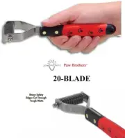 PRO ANIMAL GROOMING 20 Blade COAT STRIPPER RAKE Dog Hair Mat King Breaker Tool