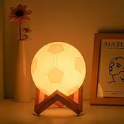 [Balkwan] Soccer Night Light for Boys 16 Colors Changing Sport Moon Lamp for Kids Dimmable with Remote Control Home Decor Birthday Gifts for Kids