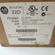 Allen-Bradley Sealed 22D-D010N104 Powerflex 40P Catalog 22D-D010N104 Ser A