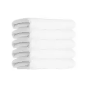 5PK Jason Commercial White Astor Plain Bath Mat Home/Bathroom Floor 50x80cm