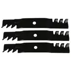 3x Toothed Mulcher Blades for 48" John Deere Ride on Mowers M127673 M145476