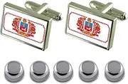[Select Gifts] Shirt Dress Studs Cherkasy City Ukraine Flag Cufflinks