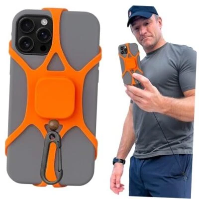 Fits Smartphones Up to 6.8"- Retractable Phone Tether Phone Annoying Orange