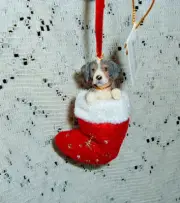 AUSSIE LITTLE PALS SOFT HANGING 3 " STOCKING ORNAMENT NEW #ORN221-52 NEW