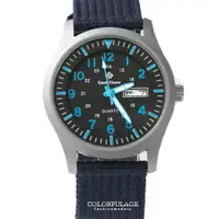 在飛比找樂天市場購物網優惠-手錶 型男軍用帆布腕錶 搭戴SEIKO精工VX43石英機芯 