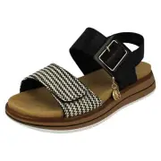 Ladies Remonte 'D1J53' Hook & Loop Strap Leather Combination Casual Sandals