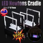 Newtons LED Light Up Ball Kinetic Energy Cradle Home Science Toys Games CE