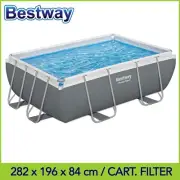 Bestway Power Steel Frame Above Ground Swimming Pool 2.82 x 1.96 x 0.84m