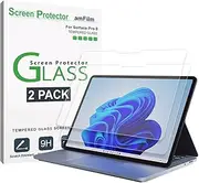 amFilm (2 Pack) Tempered Glass Screen Protector Compatible with Microsoft Surface Pro 10 (2024)/9 (2022)/8 (2021) and Surface Pro X, Anti Scratch, Bubble Free
