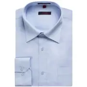 Art Hoffman Men's Regular Fit Long Sleeve Solid Dress Shit