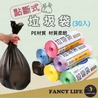 在飛比找momo購物網優惠-【FANCY LIFE】點斷式垃圾袋(平口垃圾袋 垃圾袋 黑