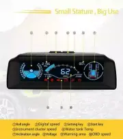 Car OBD2 Multi-function Gauge HUD Head-Up Digital Speedometer Slope Display Code (for: Renault)