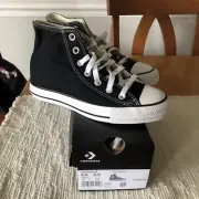 Converse Unisex M4.5 / W6.5 Chuck Taylor All Star High Top Black Sneakers NEW
