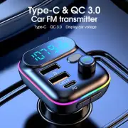 QC 3.0 Dual USB Charger Car Bluetooth 5.0 FM Transmitter Player MP3 N0F3