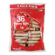 BAZIC Penny 1C cent Coin Assorted Wrappers 36 Per Pack #5011