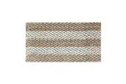 Solemate Jute 2 Tone Stripes 45x75cm Stylish Outdoor Entrance Doormat