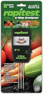Luster Leaf 1880 Rapitest Tester Electronic 4-Way Analyzer, Soil