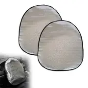 2Pcs Car Steering Wheel Sun Shade Covers Foil Cooling Steering Wheel Sun Cover for Heat Protection Fit Most Car