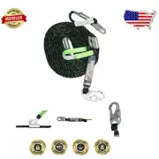 25 FT OSHA-ANSI Rated Vertical Lifeline & Rope Grab for Fall Protection Safety