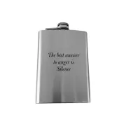 8oz The Best answer to anger is Silence Marcus Aurelius SS Flask