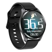 1.28 Inch Tft Colour Screen Ip67 Waterproof Smart Watch Support Body Temperature Monitoring Sleep Heart Rate Black Smart Watches