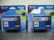 Brother P Touch TZe-141 Black Print & TZe-145 White Print Label Tape 0.75" Wide