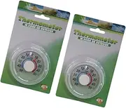 Kisangel Fahrenheit Celsius Wooden Wall Thermometers 2 Pack Indoor Thermometer Set Safe Liquids for Home Use