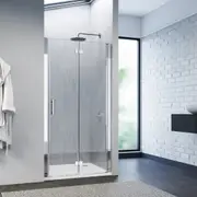 ELEGANT Bifold Shower Door Pivot Swing Shower Screen Door Wall to Wall Large Entry 90 x 190 cm