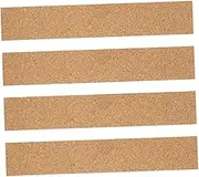 Parliky 4pcs Self-Adhesive Cork Strips for Photo Walls Natural Frameless Memo Board Strips for Office and Home Decor Organize Notes and Messages Effortlessly