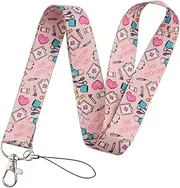 Kitty Cat Lanyard for Keys Key Chain Clip Neck ID Badge Wallet Holder Lanyard (GS-Kitty A)