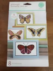 NEW Martha Stewart Glittered Butterfly Card Making Kit