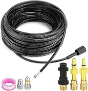 Pipe Cleaning Hose 30 m 180 bar, Pipe Cleaner, with Adapter, Suitable for K-Series K2, K3, K4, K5, K6, K7 Pressure Washers