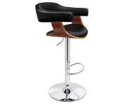 ALFORDSON Set of 1 Bar Stool Joan Kitchen Swivel Chair Wooden Leather Gas Lift