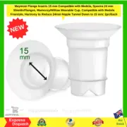 Maymom Flange Inserts 15 Mm Compatible with Medela, Spectra 24 Mm Shields/Flange