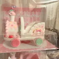 在飛比找蝦皮購物優惠-日本 三麗鷗 屋型夢幻小屋收納盒 蛋糕造型 火車頭 糖果屋 