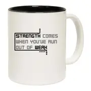 Running Fitness Strength Comes When Youve Run Out Of Weak Mug Cup
