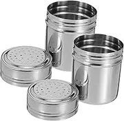 FUNOMOCYA Multi-Functional Spice Dispenser Large Seasoning Shaker Metal Salt Shaker Stoppers Mini Pepper Jar Portable for Home Kitchen Camping