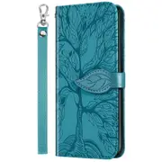 For Samsung Galaxy S20 FE Embossed Tree PU Leather Case Card Slot Flip Wallet Cover Mobile Phone Bag