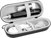DODAMOUR Electric Toothbrush Travel Case, EVA Hard Storage Case with Toothbrush Covers Caps, Compatible with Oral B Pro 1000, 2000, 3000, 3500, 7000, Philips Sonicare ProtectiveClean (Black)