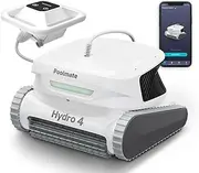 Poolmate Hydro 4 Robotic Pool Cleaner for Inground Pools | Cordless & Battery-Powered | 14400mAh Battery | App Control & Scheduling | Dual Turbine Pumps | 95% Coverage | Residential & Commercial Pools