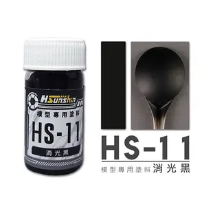 【HSunshin】模型工具 台灣製造 油性硝基漆 模型專用塗料 消光黑 20ml