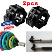 2PC 50/25mm Barbell Bar Clamp Spring Collar Clips Gym Weight Dumbbell Lock Lift