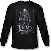 [The Hobbit] Mens Thorin Stare Long Sleeve Shirt in Black, X-Large, Black