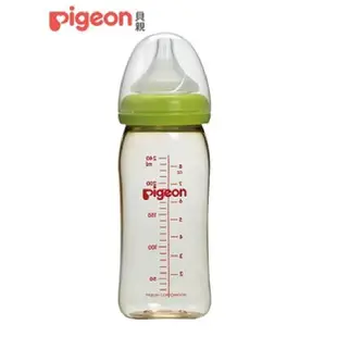 【Pigeon 貝親】第二代寬口母乳實感PPSU奶瓶240ml+贈奶瓶握把零件(顏色隨機P26769S)