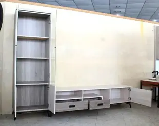 【歐風別館】安卡拉洗白色八尺L型電視櫃【高低櫃~基隆至台中免運費】