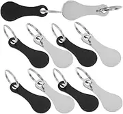DOITOOL 10pcs Shopping Trolley Tokens: Portable Stainless Steel Key Ring Unisex Keyrings Decoration for Shopping Cart Grocery Trolleys