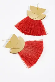 Tassel Hook Earrings--GRE-TASSE-RUST