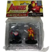 HeroClix Avengers Quick-Start Kit New Starter Iron Man & Captain America 2 Pack